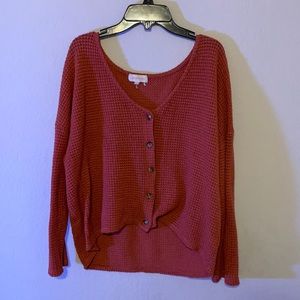 Button up crop sweater